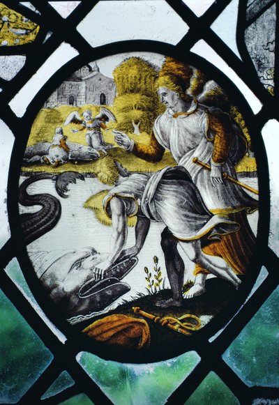 Vetrata raffigurante Tobia e l